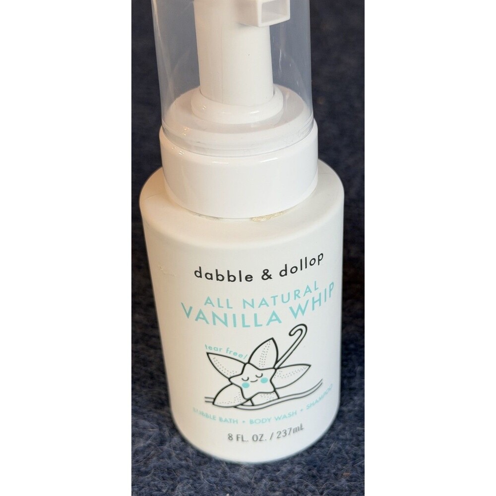 Dabble and Dollop Vanilla Whip Bubbles , Body Wash and Shampoo - 3 in 1 Natural